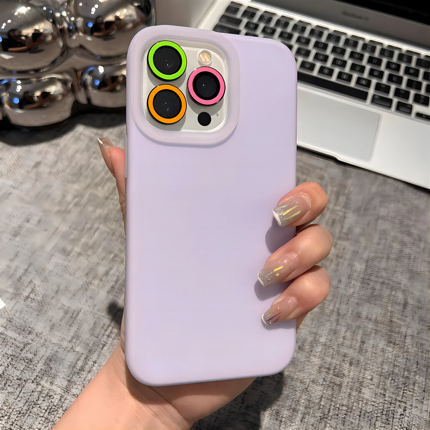 📱 2-3Pcs Protecteur d’Appareil Photo Céramique Lumineux – iPhone 12 / 13 / 14 / 15 / 16 (Pro, Pro Max, Plus, Mini)