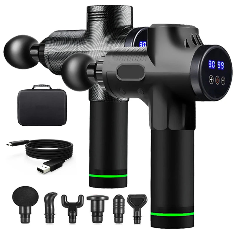 ✨ LS Shop : Pistolet Massage Fitness – 30 Niveaux, Muscle Relief & Deep Tissue 💆‍♀️💖