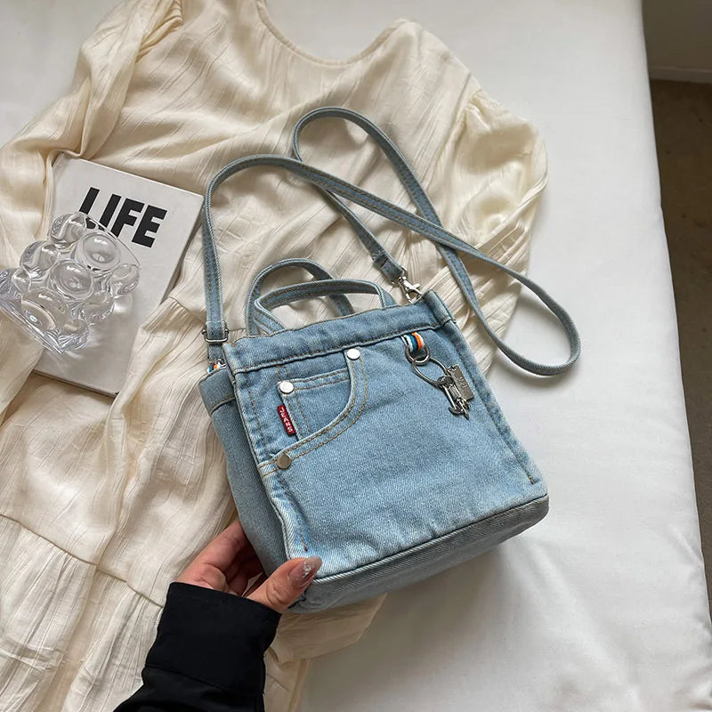 Sac bandoulière pour femmes – Denim rétro créatif, personnalisé, sac à main tendance polyvalent de haute qualité