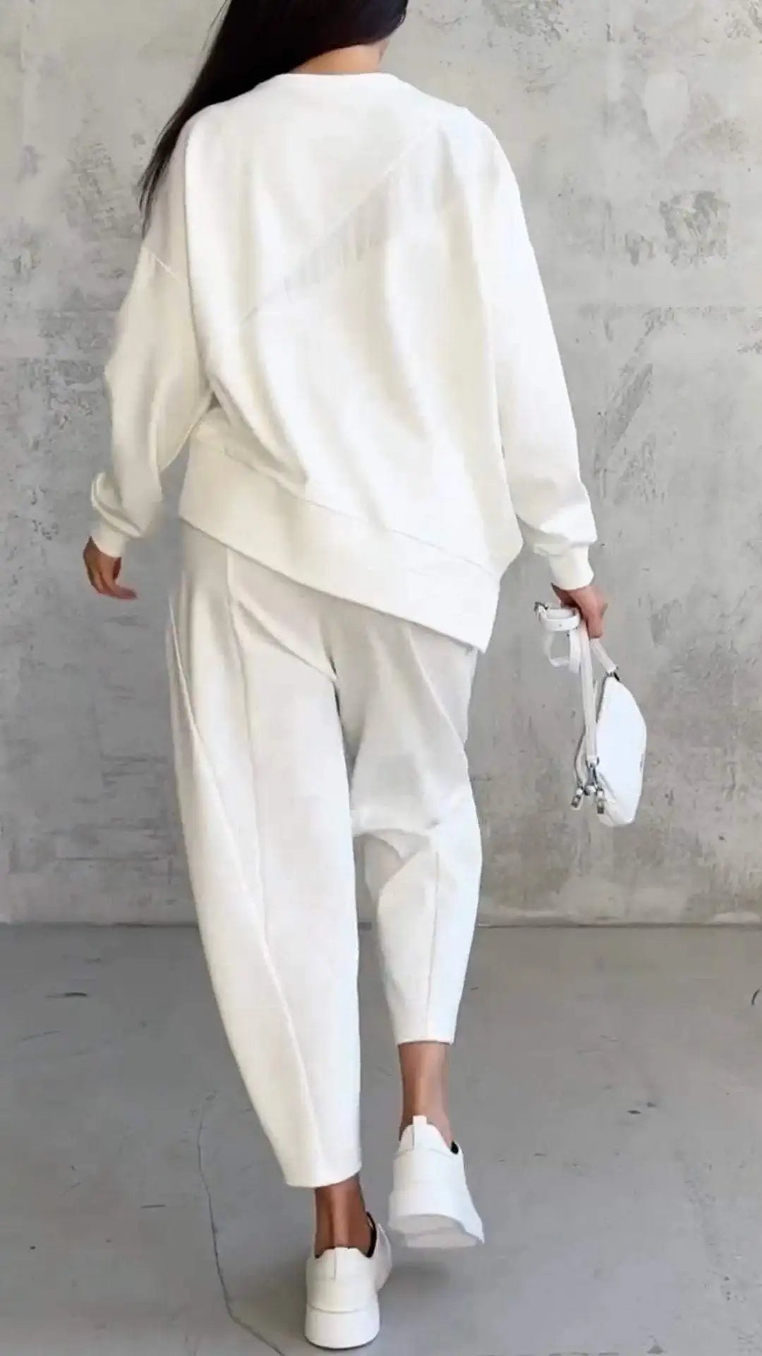 🍁 Pull Oversize Femme à Manches Longues | Ensemble Casual Automne/Hiver 🍁
