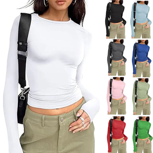 T-shirt Femme Toutes Saisons – Manches Longues, Coupe Slim