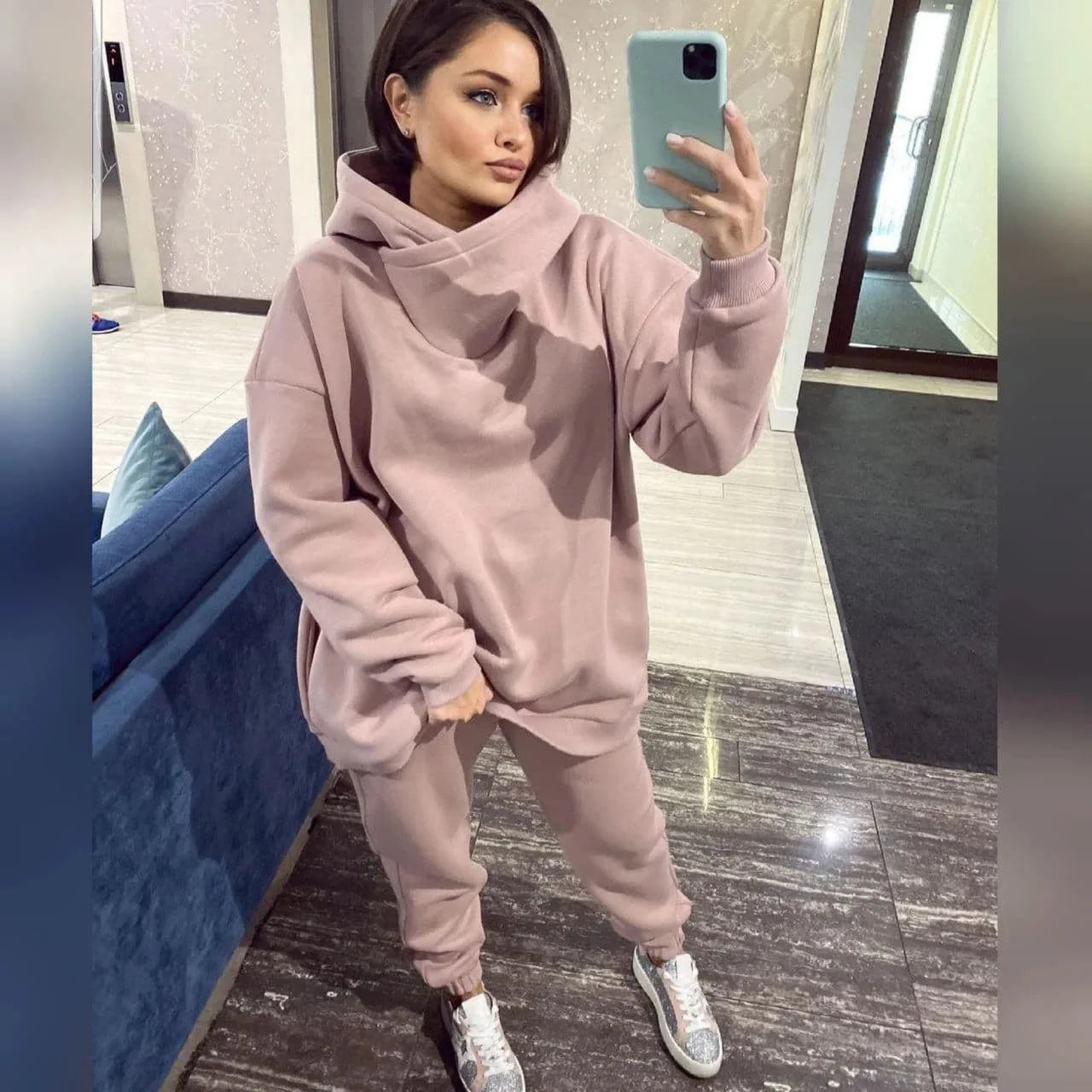 ❄️ Ensemble Femme Hiver – Confort & Style Hoodie Sweatshirts Long Pant