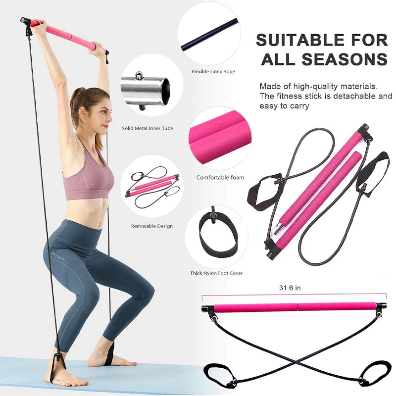 Pilates Bar Multifonction – Renforcement & Souplesse Complète