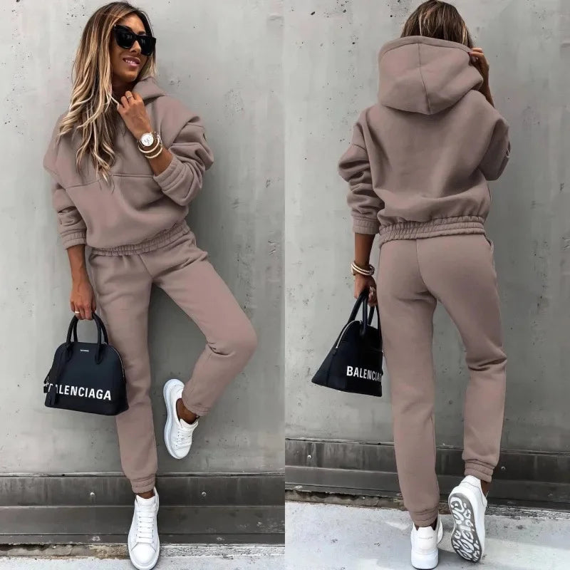 ✨ Ensemble Sweatshirt et Pantalon Femme | Streetwear Confortable Automne/Hiver ✨