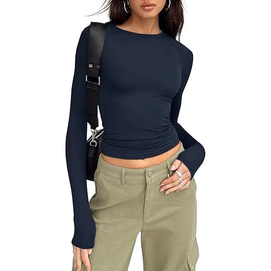 T-shirt Femme Toutes Saisons – Manches Longues, Coupe Slim