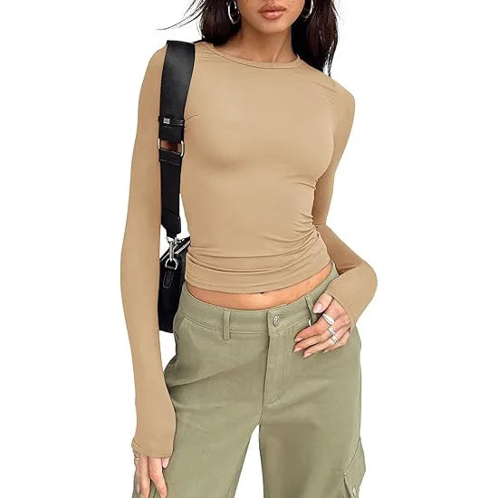 T-shirt Femme Toutes Saisons – Manches Longues, Coupe Slim