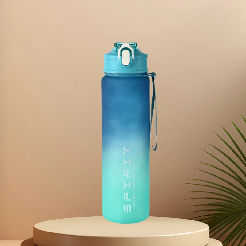 Gourde de Sport avec Paille & Suivi d’Hydratation – Étanche & Pratique