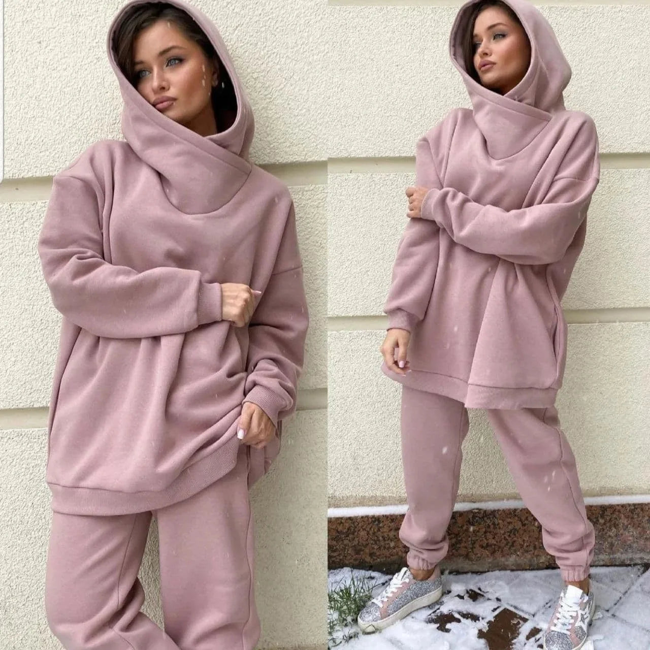 ❄️ Ensemble Femme Hiver – Confort & Style Hoodie Sweatshirts Long Pant
