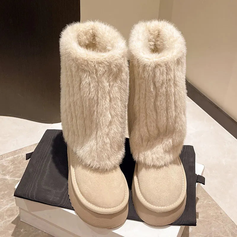 🖤 LS Shop : Bottes Hiver Fluffy – Confort Absolu & Style Tendance ❄️👢