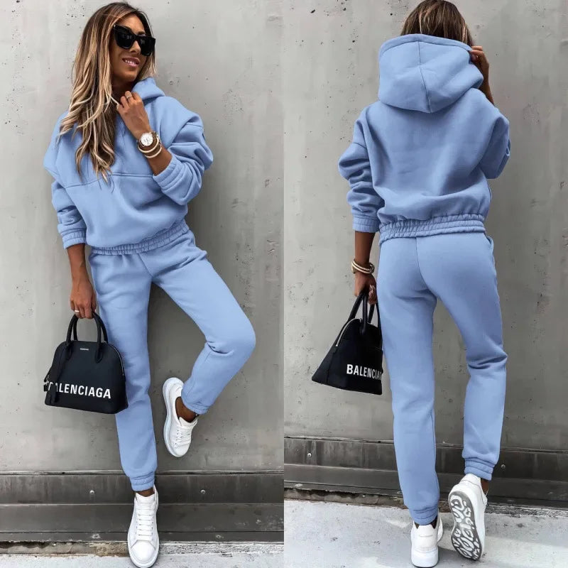 ✨ Ensemble Sweatshirt et Pantalon Femme | Streetwear Confortable Automne/Hiver ✨