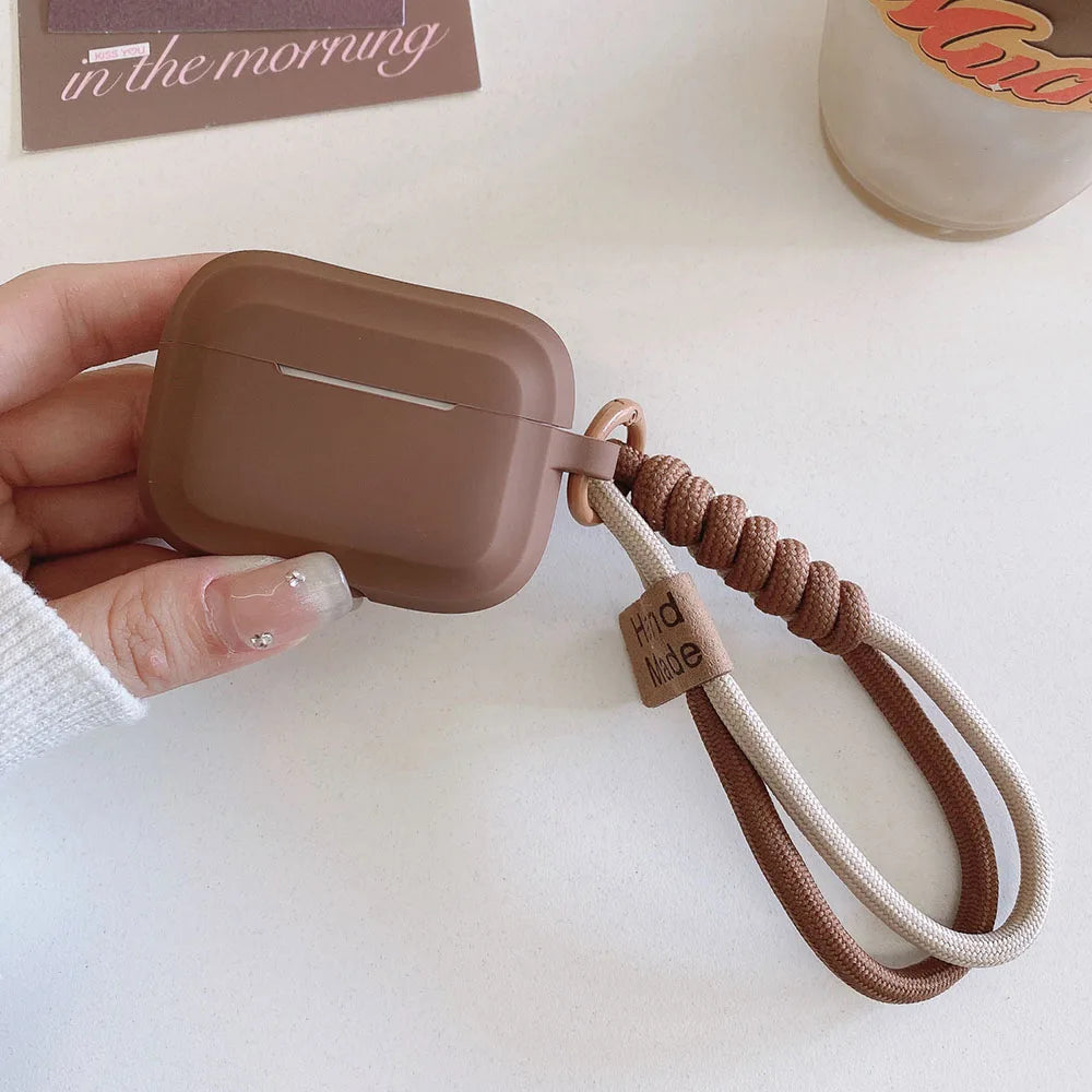 "Coque AirPods silicone caramel avec bracelet anti-chute – protection couple, compatible AirPods 2, 3 et Pro" ✅o 2 bluetooth charging box case