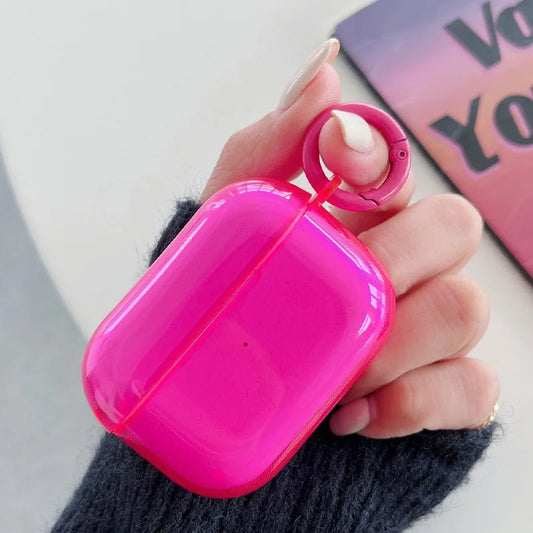 "Coque AirPods Pro et AirPods – TPU transparent, protection souple, couleur fluo bonbon, compatible AirPods 1/2/3/4" ✅