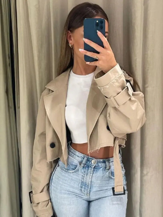 Veste Trench Ceinturée 2025 – LS SHOP