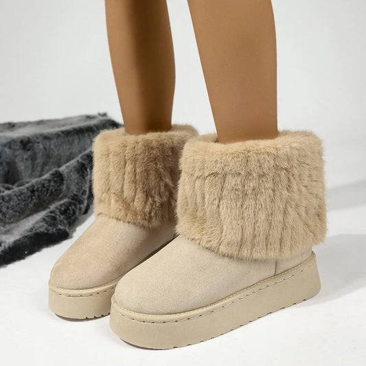 ✨ LS Shop : Bottines Hiver Chaudes – Bout Rond, Confort Maxi & Look Stylé ❄️🖤