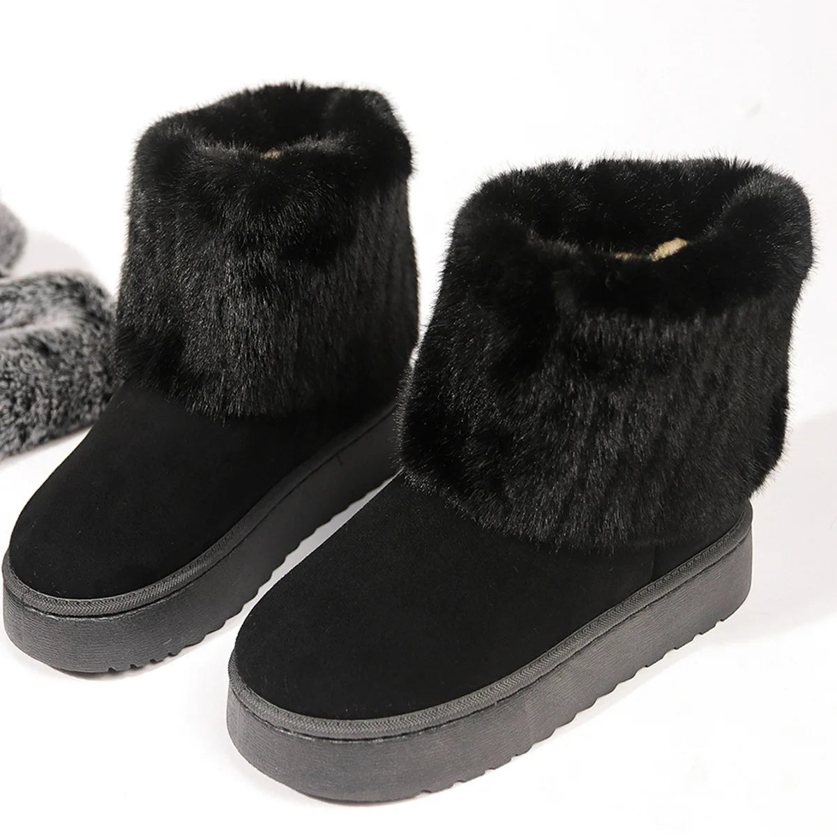 ✨ LS Shop : Bottines Hiver Chaudes – Bout Rond, Confort Maxi & Look Stylé ❄️🖤