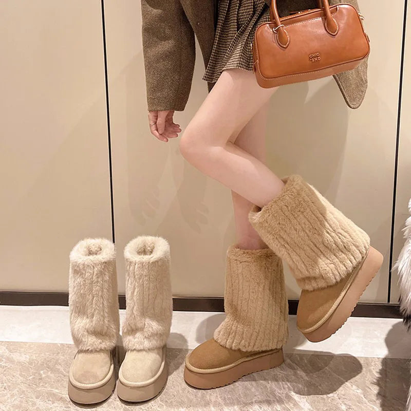 🖤 LS Shop : Bottes Hiver Fluffy – Confort Absolu & Style Tendance ❄️👢