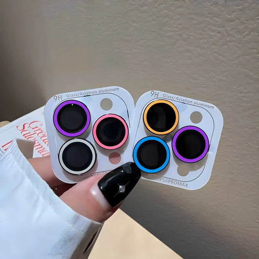📱 2-3Pcs Protecteur d’Appareil Photo Céramique Lumineux – iPhone 12 / 13 / 14 / 15 / 16 (Pro, Pro Max, Plus, Mini)