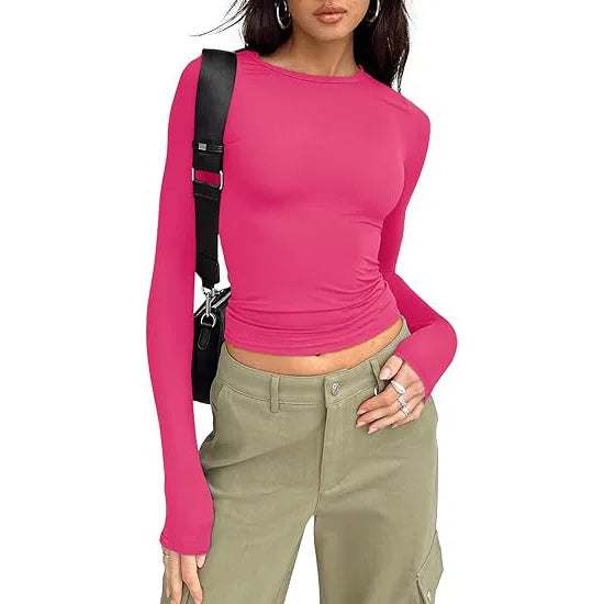 T-shirt Femme Toutes Saisons – Manches Longues, Coupe Slim