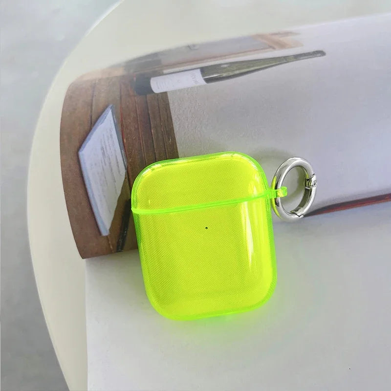 "Coque AirPods Pro et AirPods – TPU transparent, protection souple, couleur fluo bonbon, compatible AirPods 1/2/3/4" ✅