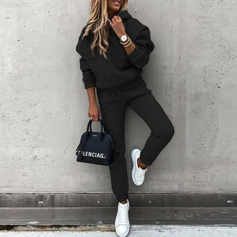 ✨ Ensemble Sweatshirt et Pantalon Femme | Streetwear Confortable Automne/Hiver ✨