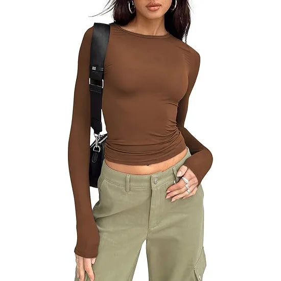 T-shirt Femme Toutes Saisons – Manches Longues, Coupe Slim