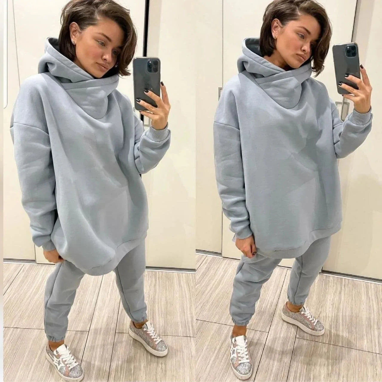 ❄️ Ensemble Femme Hiver – Confort & Style Hoodie Sweatshirts Long Pant