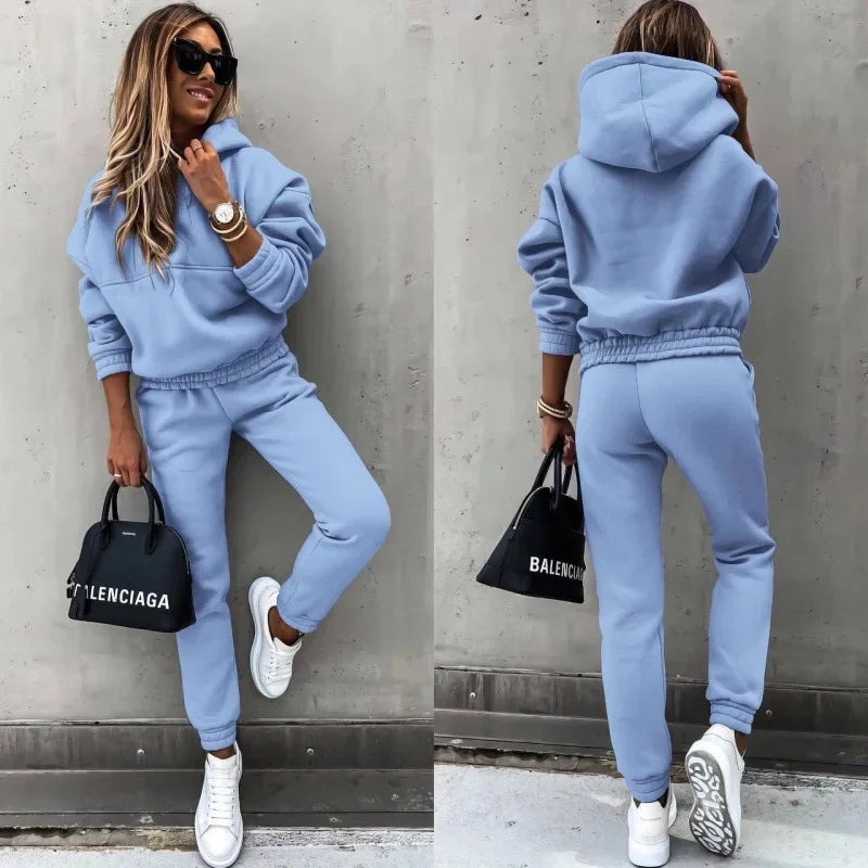 ✨ Ensemble Sweatshirt et Pantalon Femme | Streetwear Confortable Automne/Hiver ✨