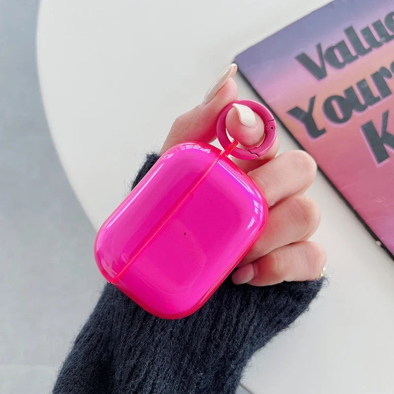 "Coque AirPods Pro et AirPods – TPU transparent, protection souple, couleur fluo bonbon, compatible AirPods 1/2/3/4" ✅