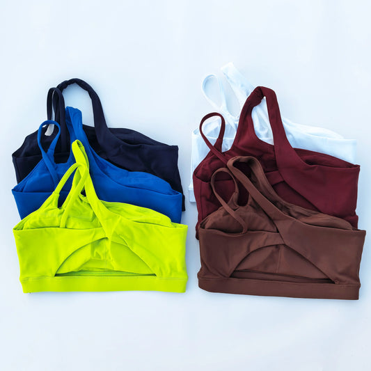 Sexy Sports Bra – Bretelle Diagonale & Maintien Élégant