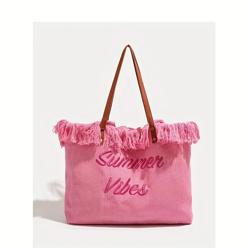 Sac Brodé à Pompons – Femme Apportez une touche estivale à vos tenues avec ce sac brodé à pompons