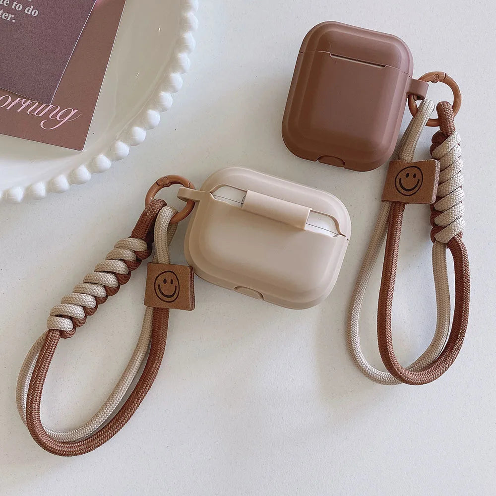 "Coque AirPods silicone caramel avec bracelet anti-chute – protection couple, compatible AirPods 2, 3 et Pro" ✅o 2 bluetooth charging box case