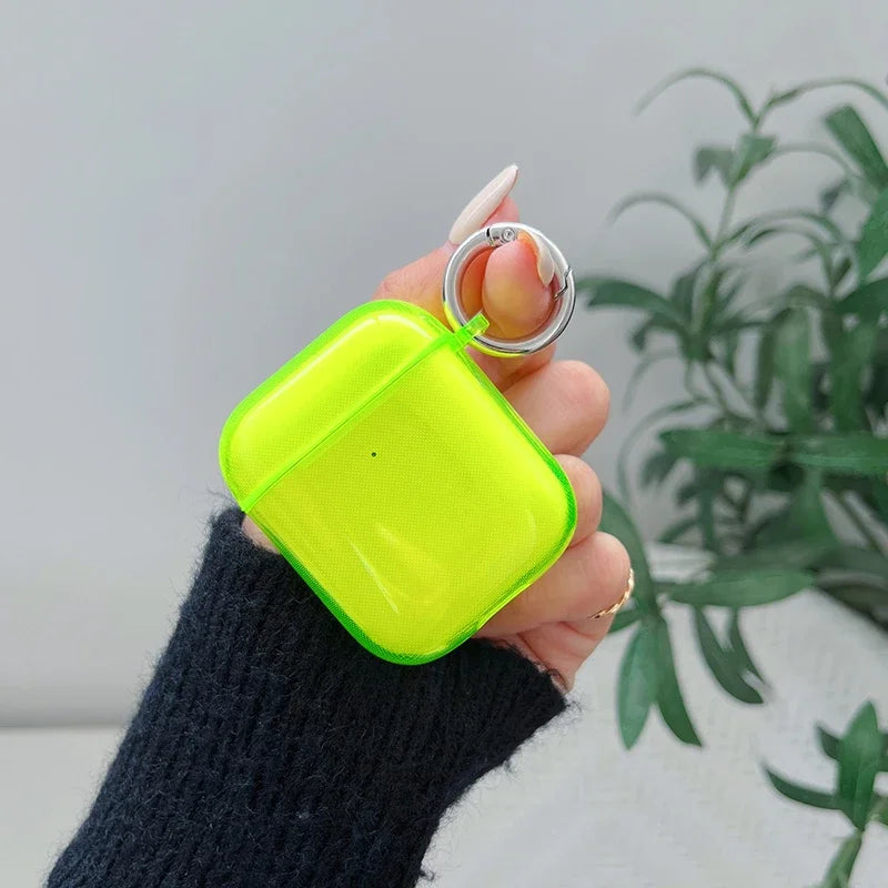 "Coque AirPods Pro et AirPods – TPU transparent, protection souple, couleur fluo bonbon, compatible AirPods 1/2/3/4" ✅