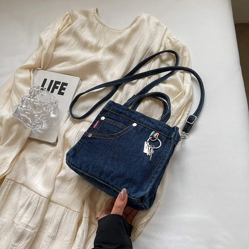 Sac bandoulière pour femmes – Denim rétro créatif, personnalisé, sac à main tendance polyvalent de haute qualité
