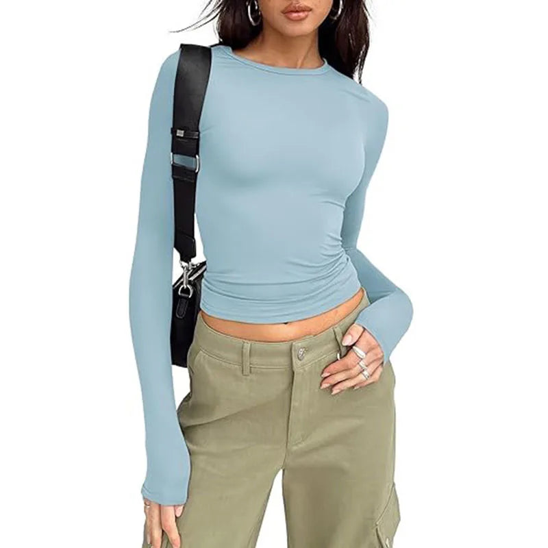 T-shirt Femme Toutes Saisons – Manches Longues, Coupe Slim