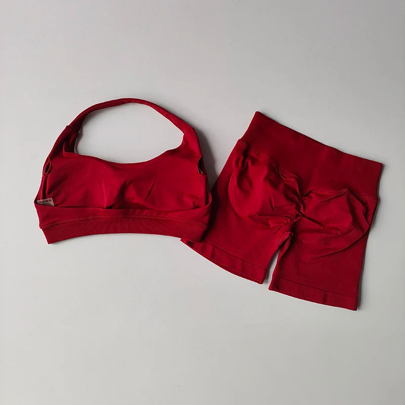2 Pieces Yoga Suit – Ensemble Brassière & Short Seamless