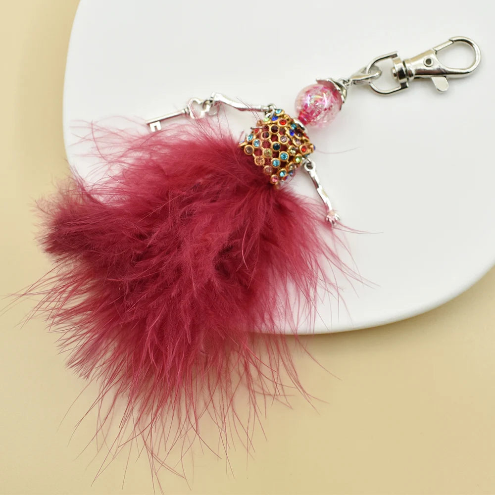 "Porte-clés poupée fait main – YL, charm mignon pour femmes, voiture, sac à main, bijou tendance" ✅