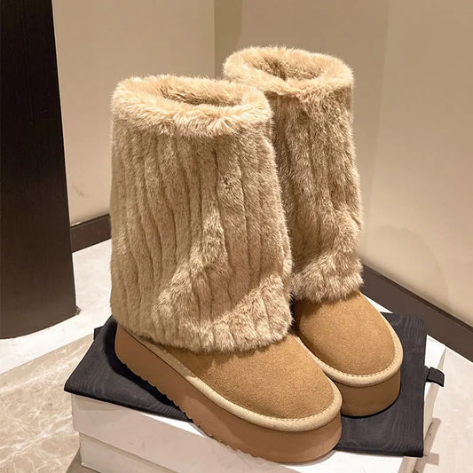 🖤 LS Shop : Bottes Hiver Fluffy – Confort Absolu & Style Tendance ❄️👢