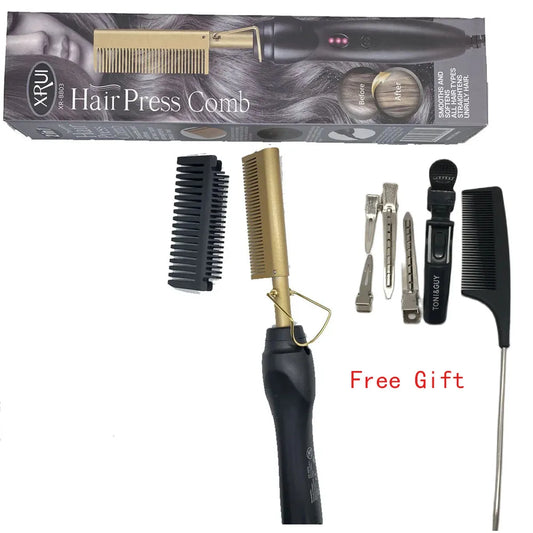 Brosse Chauffante 2-en-1 – Lissage & Coiffage Rapide | LS SHOP