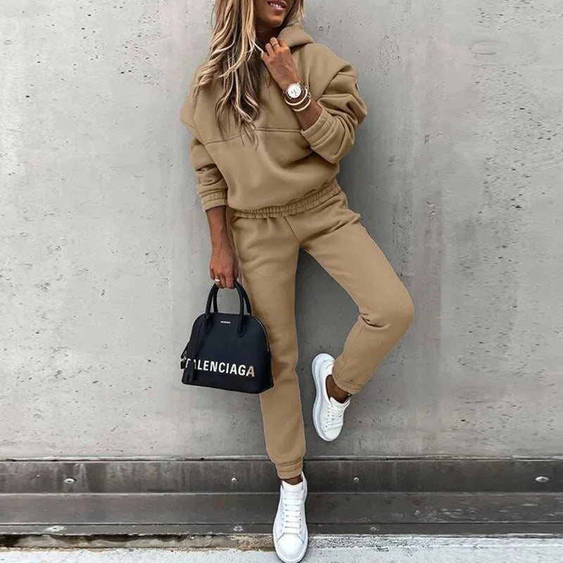 ✨ Ensemble Sweatshirt et Pantalon Femme | Streetwear Confortable Automne/Hiver ✨