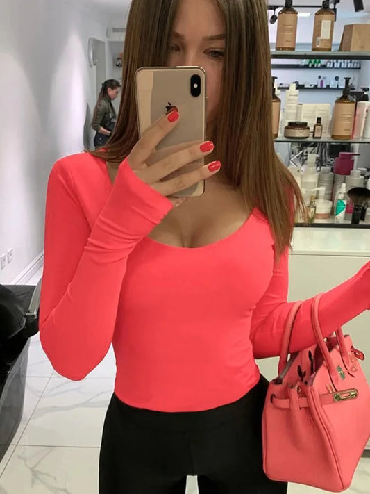 🔥 Bodysuit Femme Sexy Néon Orange 🔥