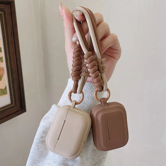 "Coque AirPods silicone caramel avec bracelet anti-chute – protection couple, compatible AirPods 2, 3 et Pro" ✅o 2 bluetooth charging box case