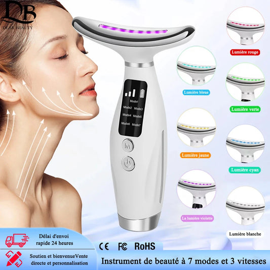 Appareil de Beauté Visage & Cou – Massage Vibrant, Lifting & Soin à Domicile