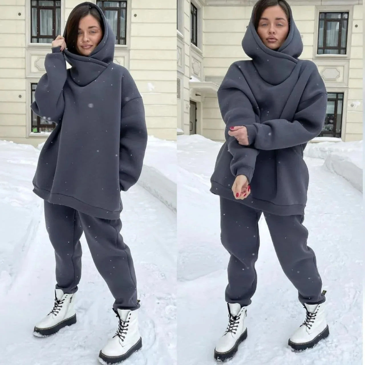 ❄️ Ensemble Femme Hiver – Confort & Style Hoodie Sweatshirts Long Pant