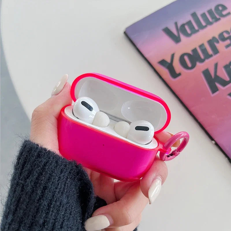 "Coque AirPods Pro et AirPods – TPU transparent, protection souple, couleur fluo bonbon, compatible AirPods 1/2/3/4" ✅