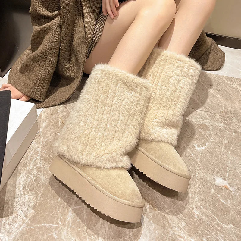 🖤 LS Shop : Bottes Hiver Fluffy – Confort Absolu & Style Tendance ❄️👢