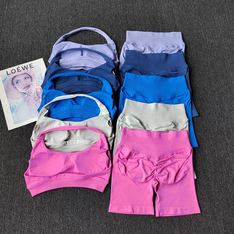 2 Pieces Yoga Suit – Ensemble Brassière & Short Seamless