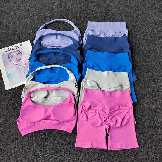 2 Pieces Yoga Suit – Ensemble Brassière & Short Seamless