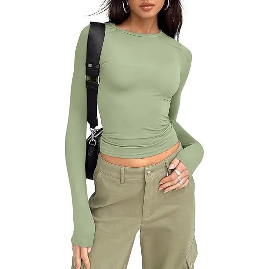 T-shirt Femme Toutes Saisons – Manches Longues, Coupe Slim