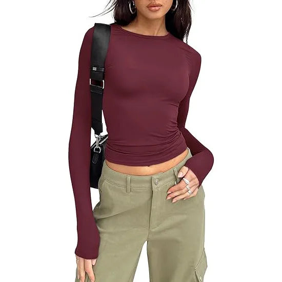 T-shirt Femme Toutes Saisons – Manches Longues, Coupe Slim