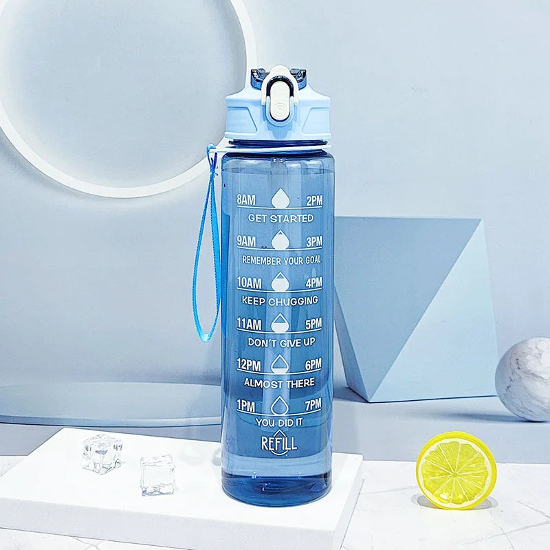 Gourde de Sport avec Paille & Suivi d’Hydratation – Étanche & Pratique